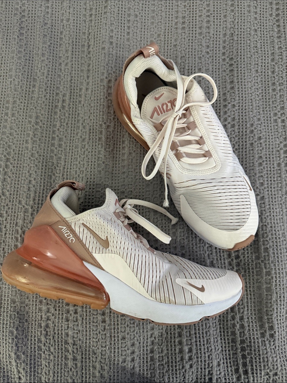 Nike Air Max 270 Coral Stardust Pink White Running Sneaker Sz 9.5 -  [SG]